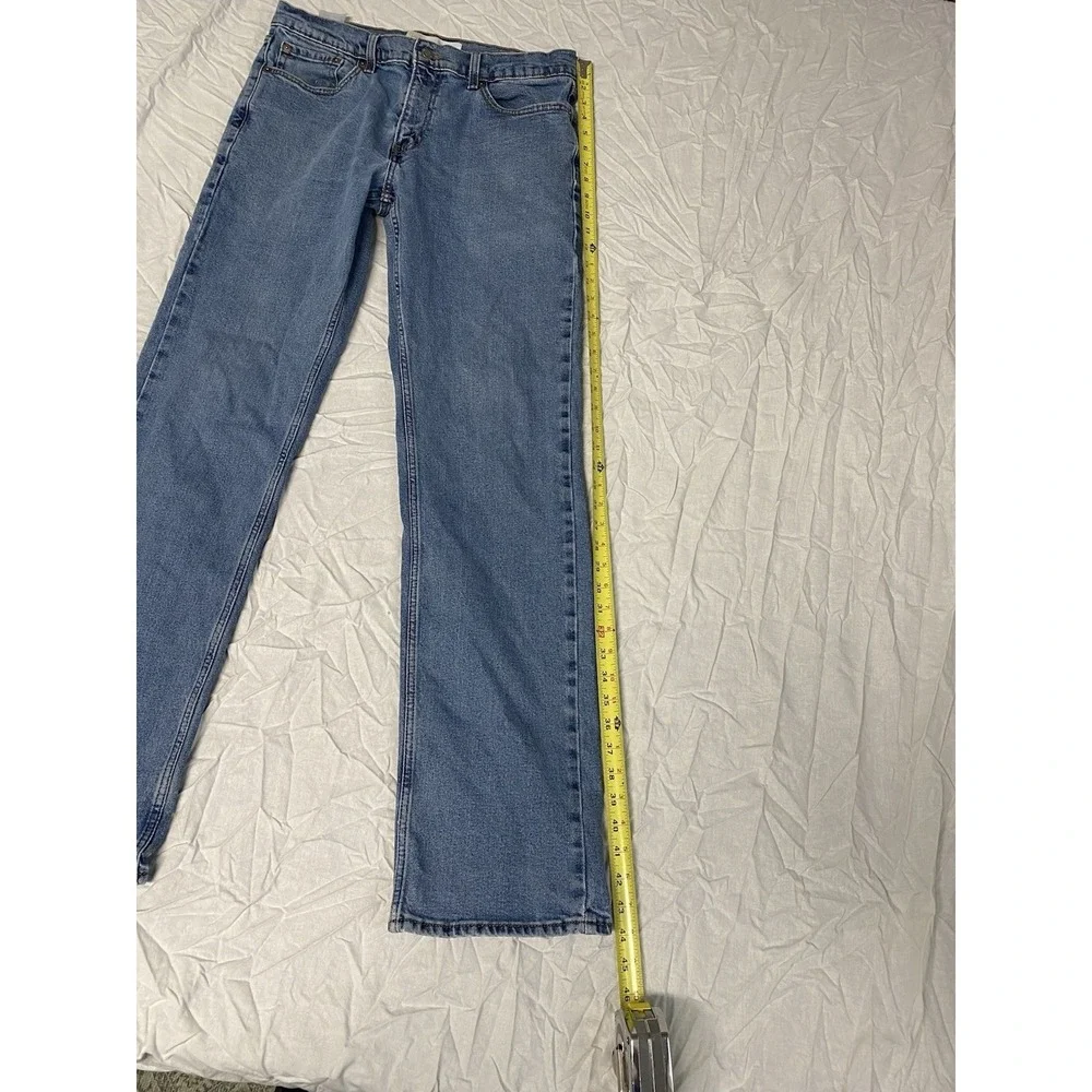 Signature Levi Strauss Gold 34x36 Relaxed Fit Jeans Light Wash Stretch Denim - Picture 6 of 10
